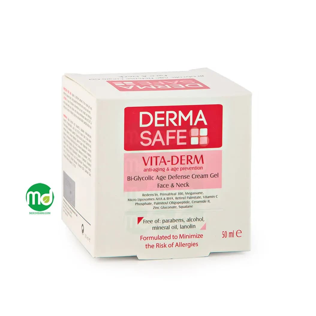 کرم ژل ضد چروک کاسه ای درماسیف برای صورت و گردن 50ml