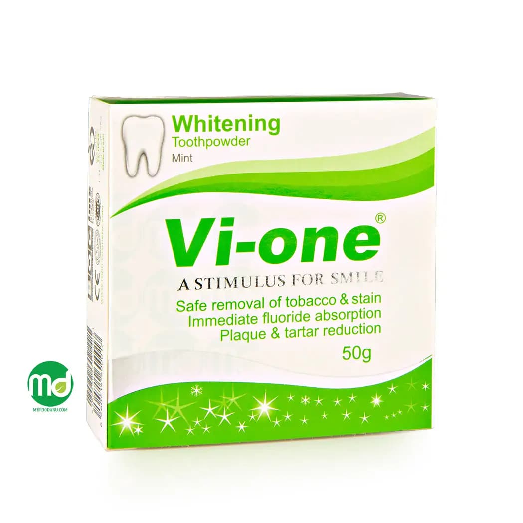 پودر سفید کننده دندان نعناع وی وان از بین برنده لک های دندانی