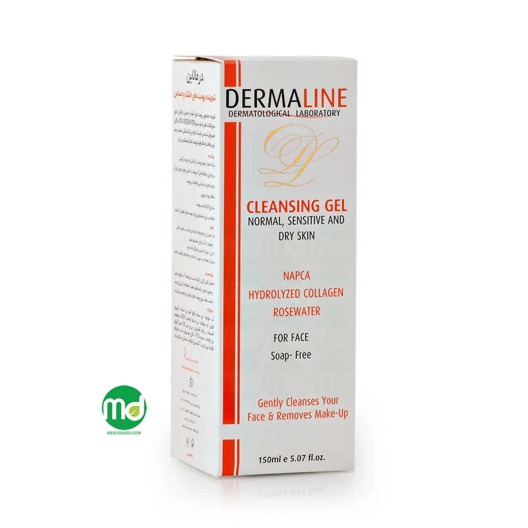 ژل شستشوی صورت پوست حساس و خشک درمالاین