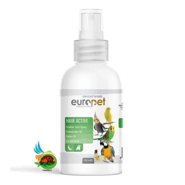 اسپری مراقبت از پر پرندگان یوروپت Europet hair active حجم ۱۵۰ میلی لیتر