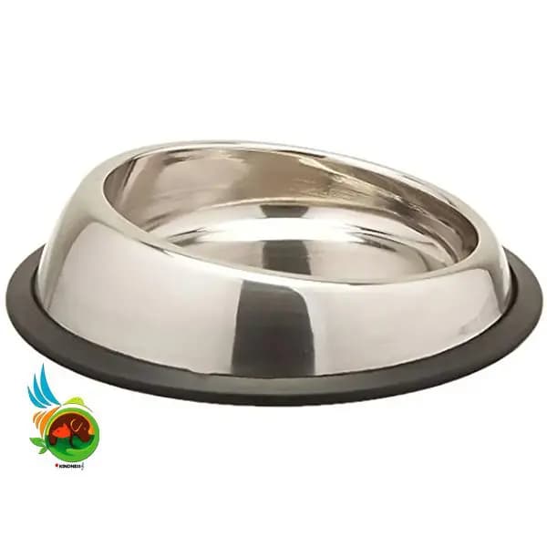 ظرف غذا استیل سگ و گربه فلت ( سایز ۱۹ سانتی متر )
