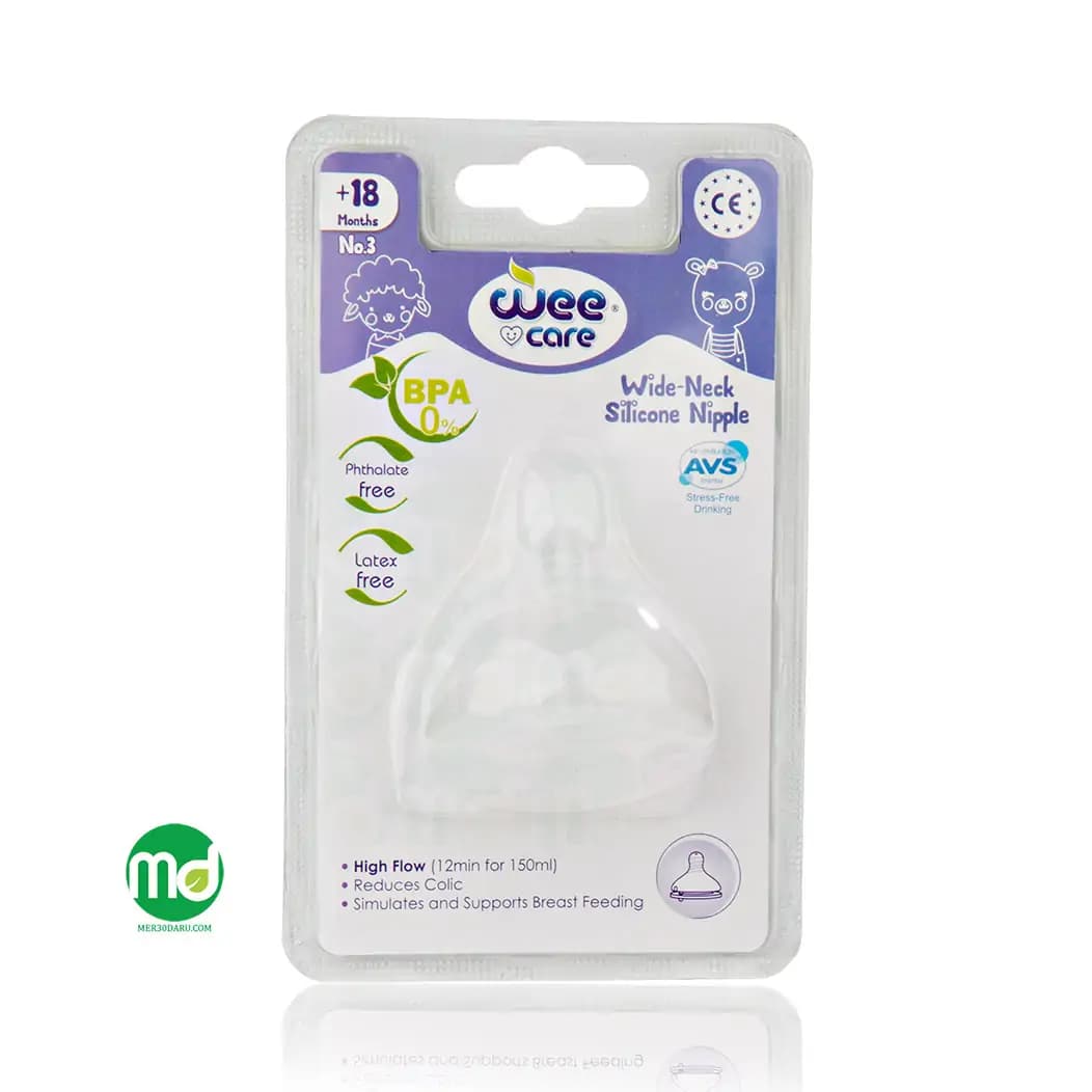 سر شیشه دهانه عریض وی کر تهیه شده از مواد سیلیکونی