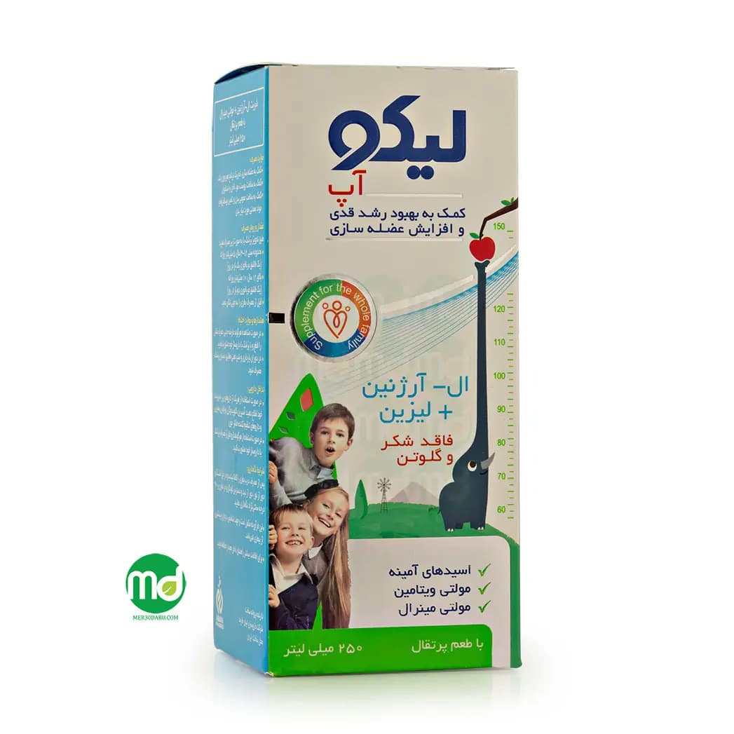 شربت لیکو آپ ابیان فارمد دارای لیزین و ال آرژنین 250ml
