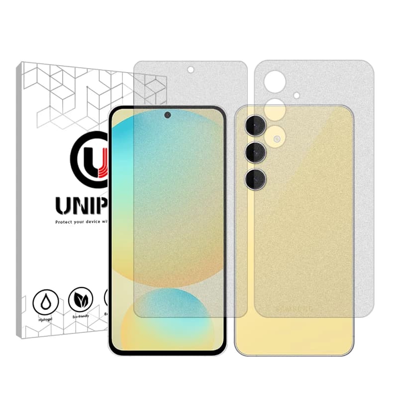 گلس گوشی مات سامسونگ Galaxy S24 FE یونی پرو مدل Star 5 به همراه محافظ پشت گوشی