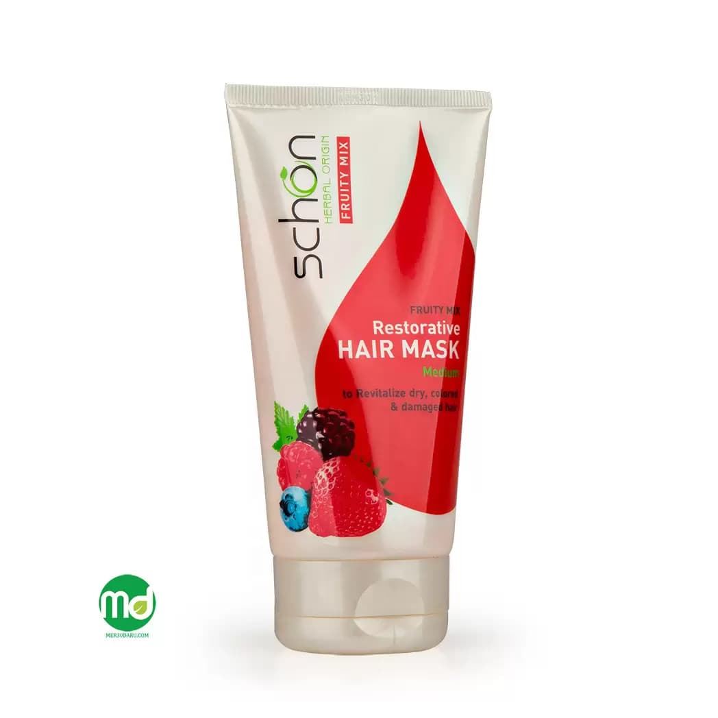 ماسک تغذیه کننده مو چند میوه شون مناسب موی رنگ شده و خشک