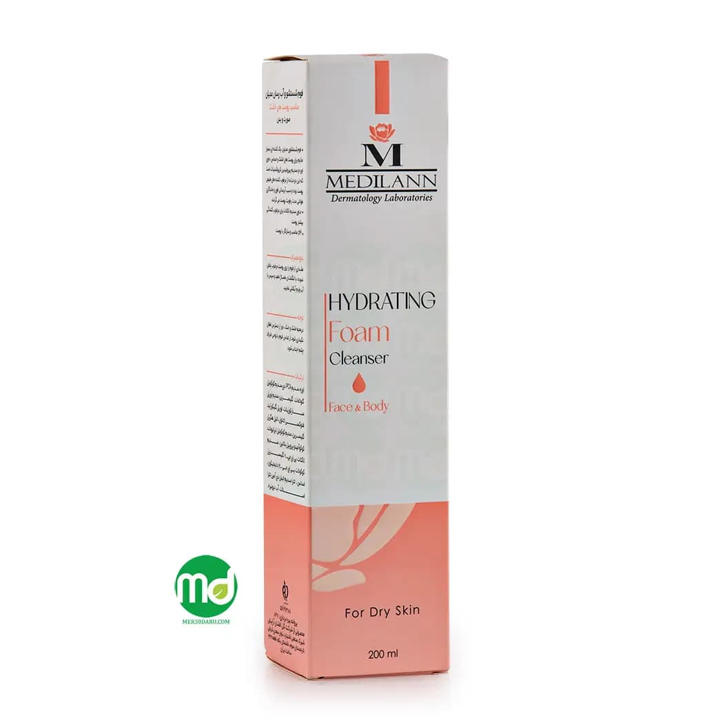 فوم شستشوی پوست خشک مدیلن حاوی ترکیبات رطوبت رسان