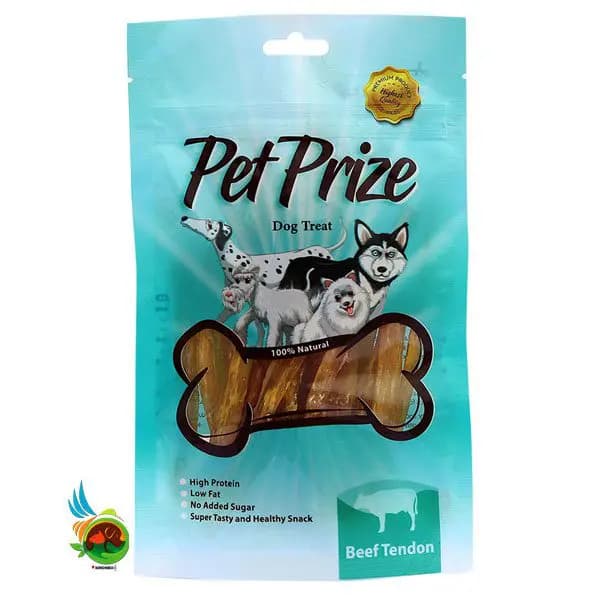 تشویقی زردپی پت پرایز مخصوص سگ Pet prize beef tendon وزن ۵۰ گرم