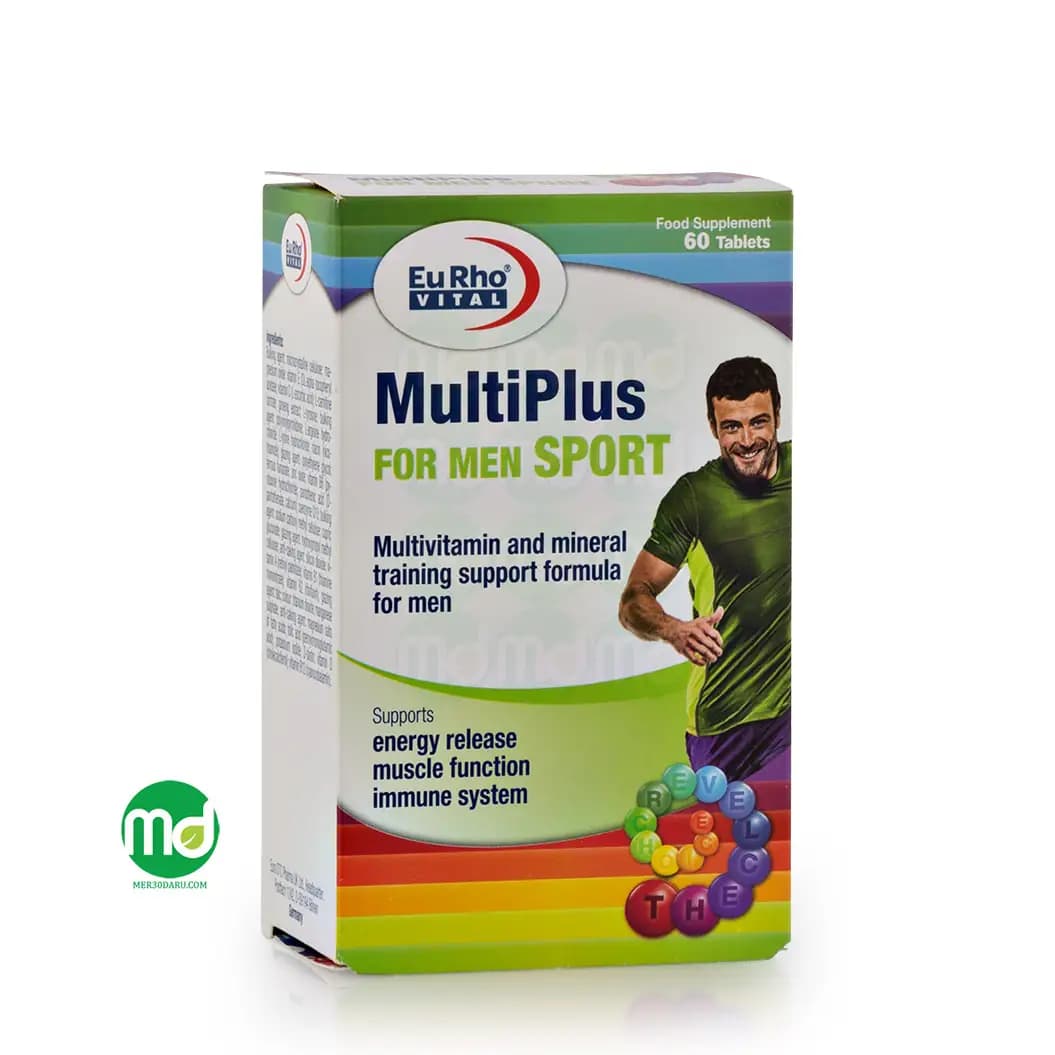 قرص مولتی پلاس فور من اسپرت یوروویتال کمک به سلامت عمومی 60 عدد