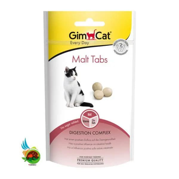 قرص مالت ( آنتی هیربال ) گربه جیم کت Gimcat malt tabs وزن ۴۰ گرم