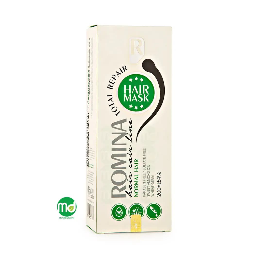 ماسک مو با آبکشی رومینا برای موهای نرمال 200ml