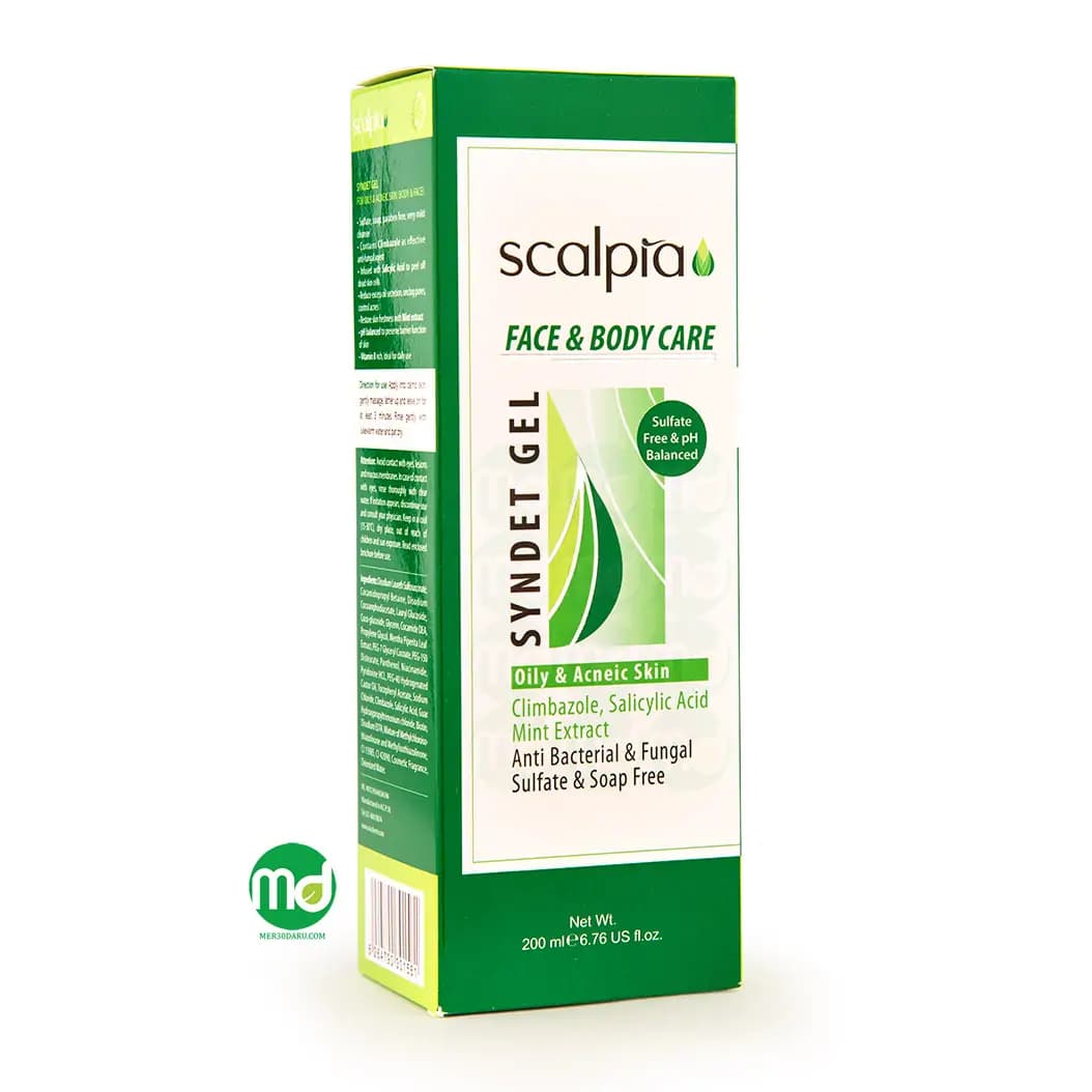 ژل شستشو آنتی باکتریال صورت و بدن پوست چرب اسکالپیا 200ml