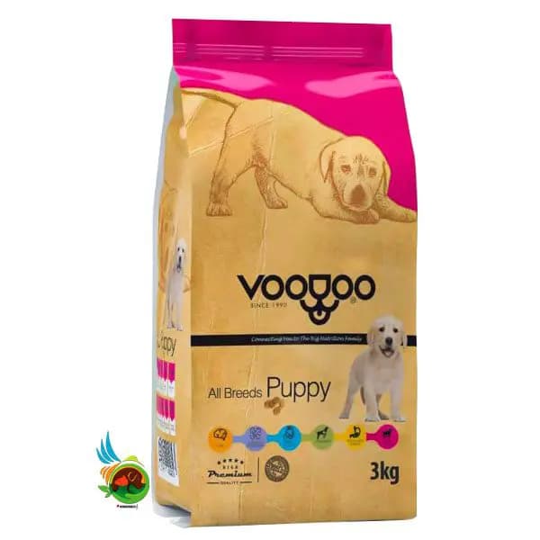 غذای خشک توله سگ وودو وزن 3 کیلوگرم