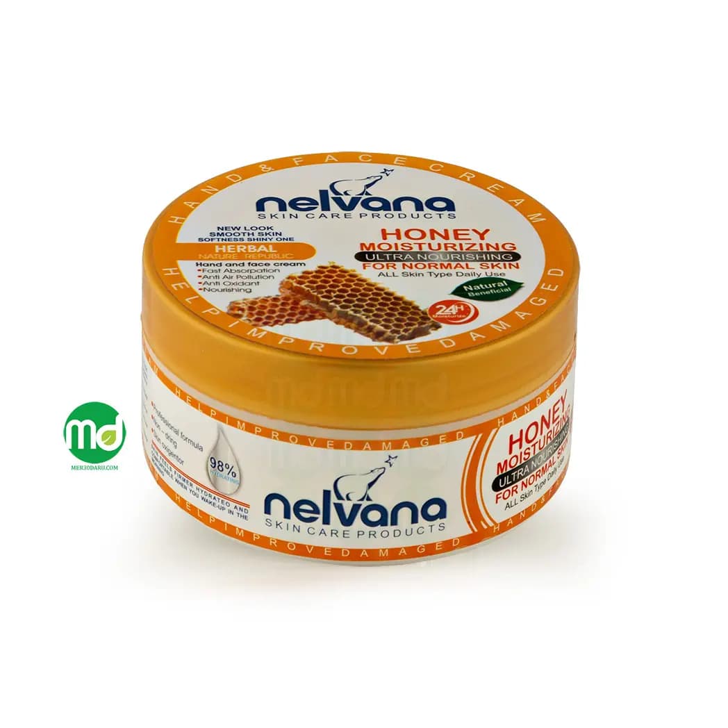 کرم مرطوب کننده کاسه ای عسل نلوانا برای دست و صورت 250 گرم
