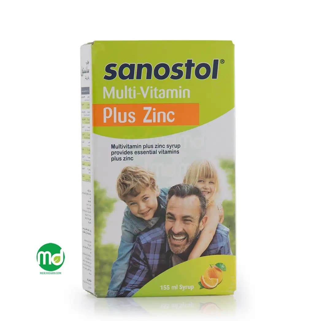 شربت مولتی ویتامین و زینک سانستول 155 میلی لیتر