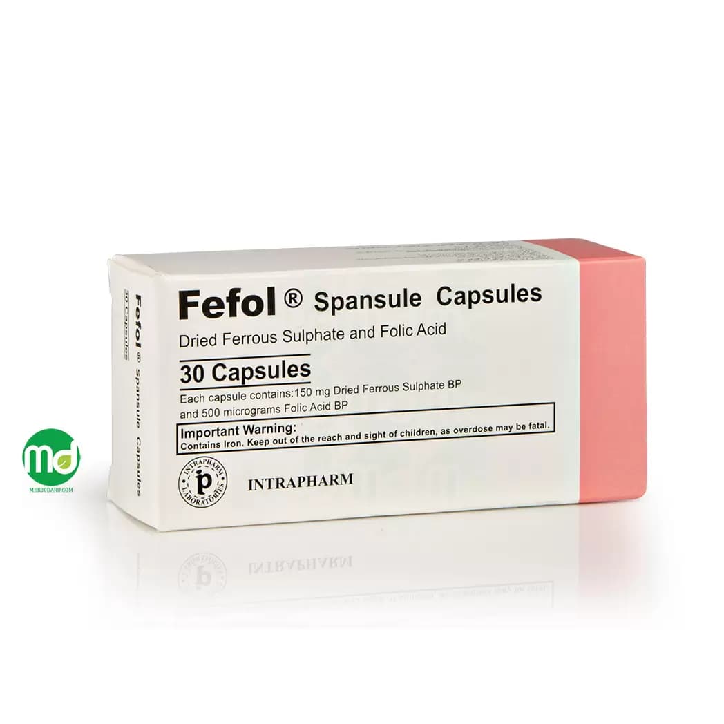 قرص آهن و اسید فولیک فیفول (ففول) اینترافارم 30 عددی