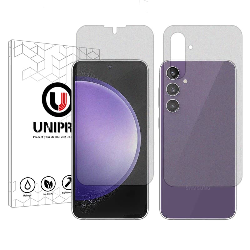 گلس گوشی مات سامسونگ Galaxy S23 FE یونی پرو مدل Sta‌r 5 به همراه محافظ پشت گوشی