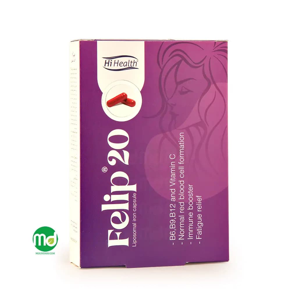 کپسول فلیپ 20 های هلث رفع کم خونی ناشی از فقر آهن 30 عدد