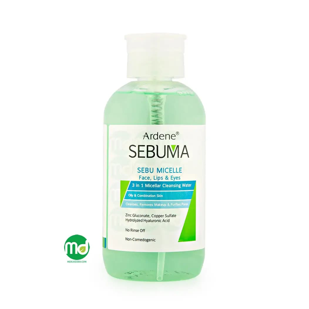 محلول پاک کننده آرایش 3 در 1 آردن سبوما برای پوست چرب و آکنه دار 500ml