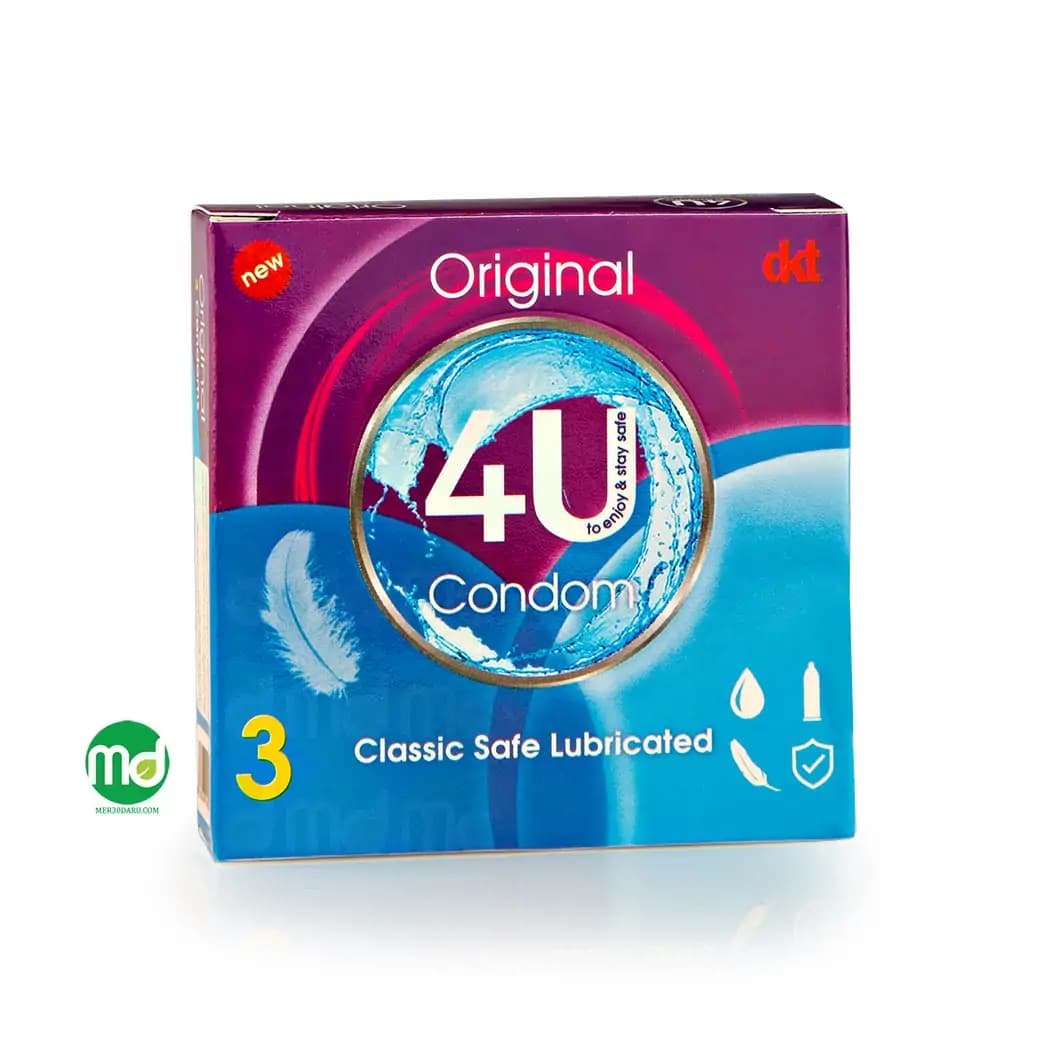 کاندوم ساده اورجینال فور یو حاوی روان کننده 3 عددی