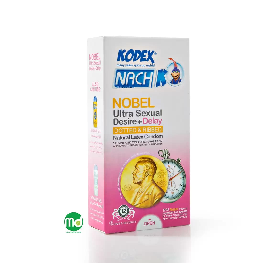 کاندوم NOBEL کدکس تاخیری و روان کننده 12 عددی