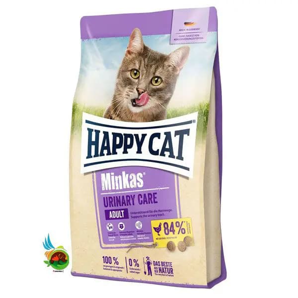 غذای خشک گربه بالغ مینکاس یورینری هپی کت Happycat minkas urinary care وزن ۱۰ کیلوگرم