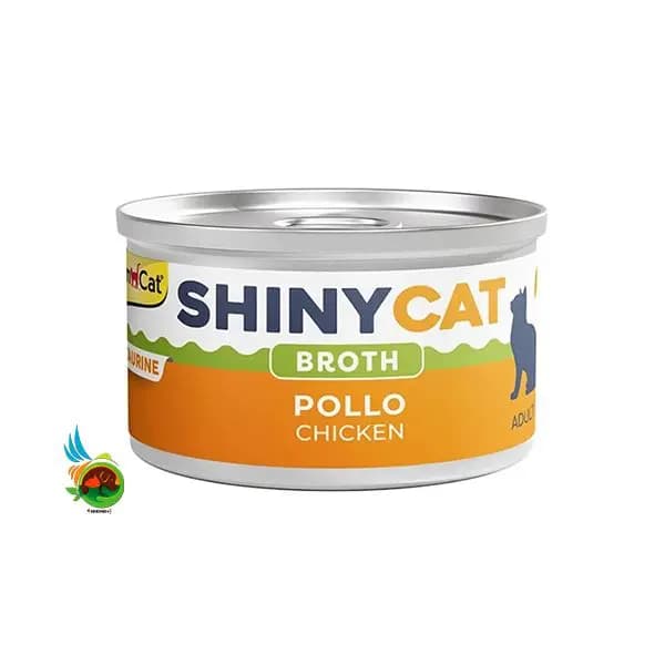 کنسرو گربه جیم کت با طعم مرغ در سس Gim cat Shiny cat food with chicken in broth وزن ۷۰ گرم