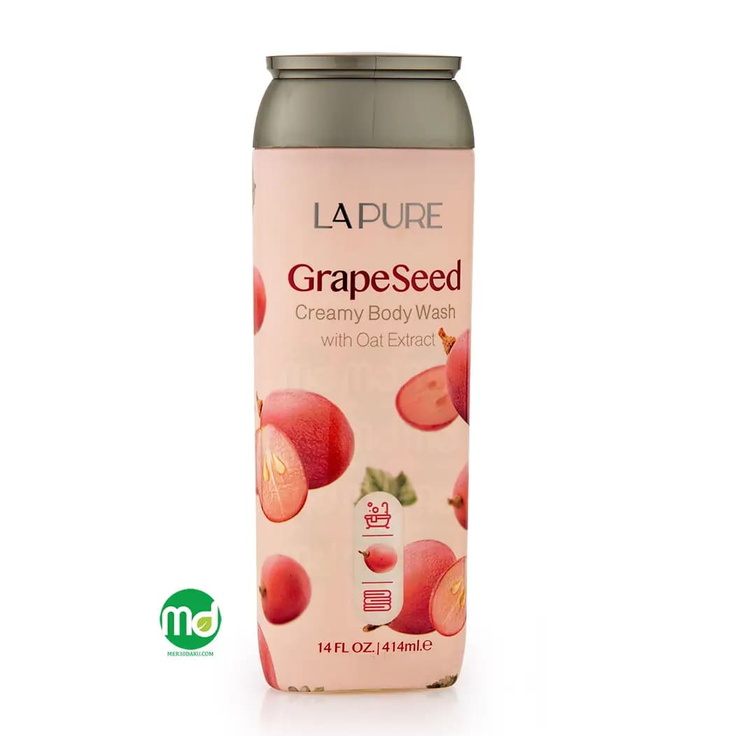 شامپو بدن کرمی هسته انگور لپیور حاوی عصاره جو دوسر 414ml