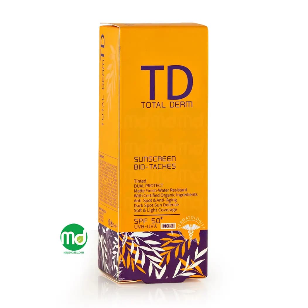 کرم ضد آفتاب و ضد لک رنگی توتال درم برای پوست های لک دار +SPF 50
