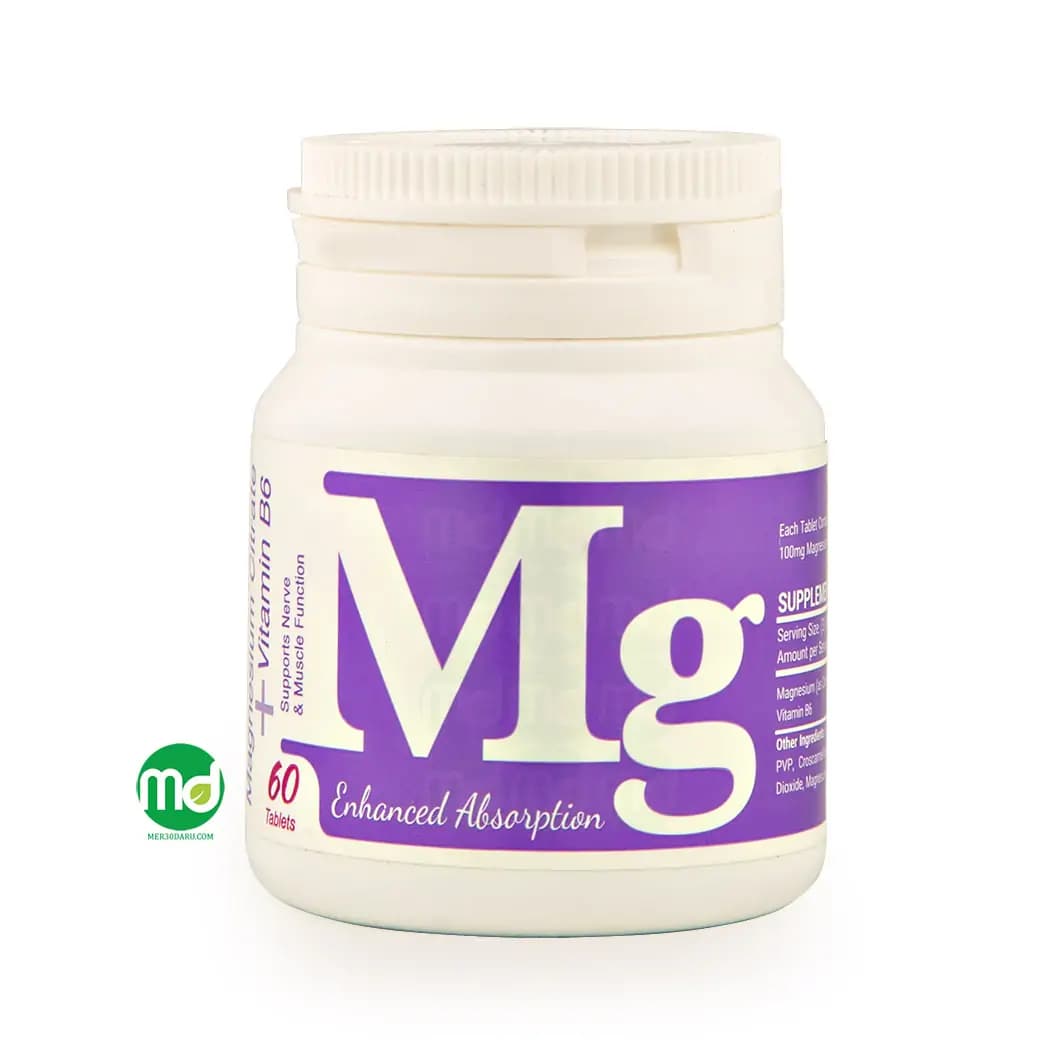 قرص منیزیم سیترات و ویتامین B6 نوتری پاد 60 عدد