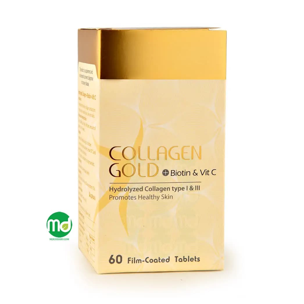 قرص کلاژن گلد بیوتین آدریان حاوی ویتامین ث 60 عددی