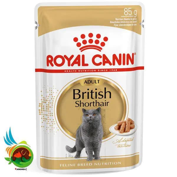 پوچ گربه رویال کنین مدل Royal Canin British Short hair وزن ۸۵ گرم