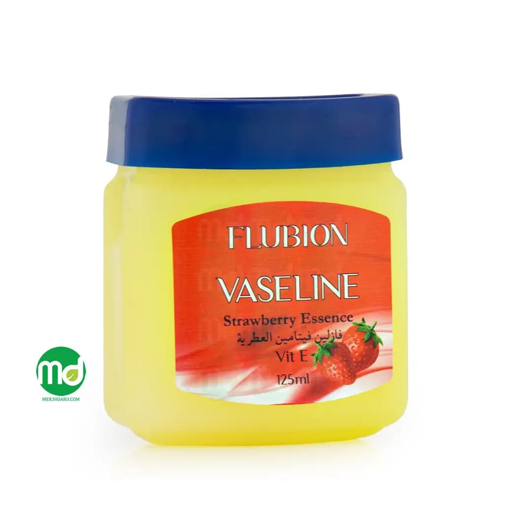 وازلین حاوی ویتامین E فلوبیون با اسانس توت فرنگی