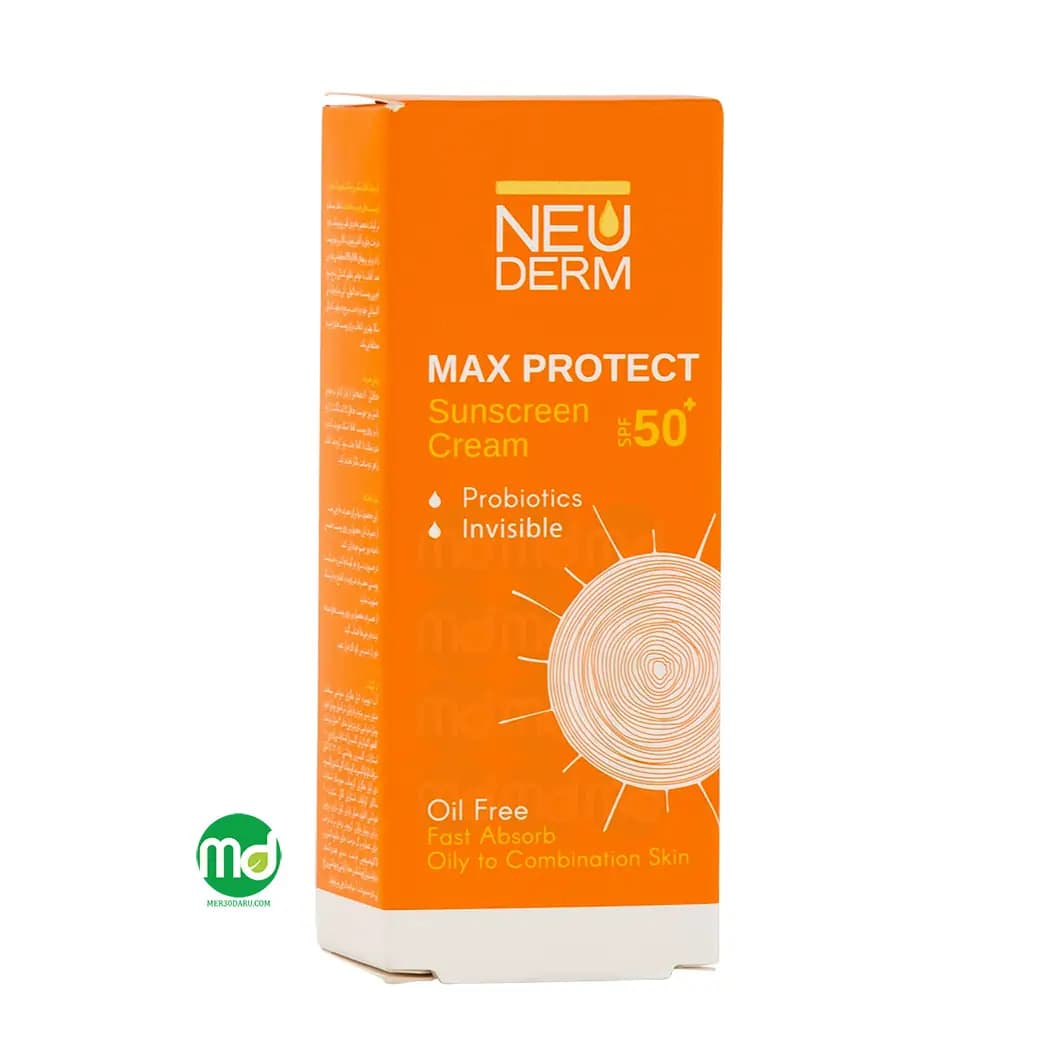 کرم ضد آفتاب بی رنگ نئودرم Max Protect برای پوست چرب SPF 50