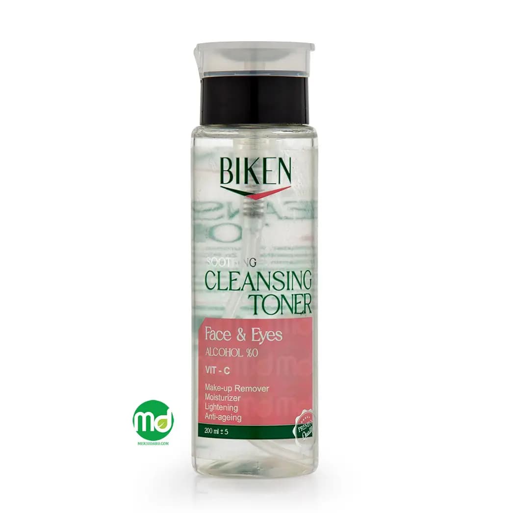 تونر پاک کننده صورت و لب پوست خشک بیکن 200ml