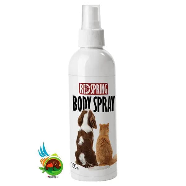 اسپری ( شامپو ) ضد عفونی کننده بدن بدون رایحه مخصوص حیوانات خانگی رد اسپرینگ Redspring body spray حجم ۱۵۰ میلی لیتر