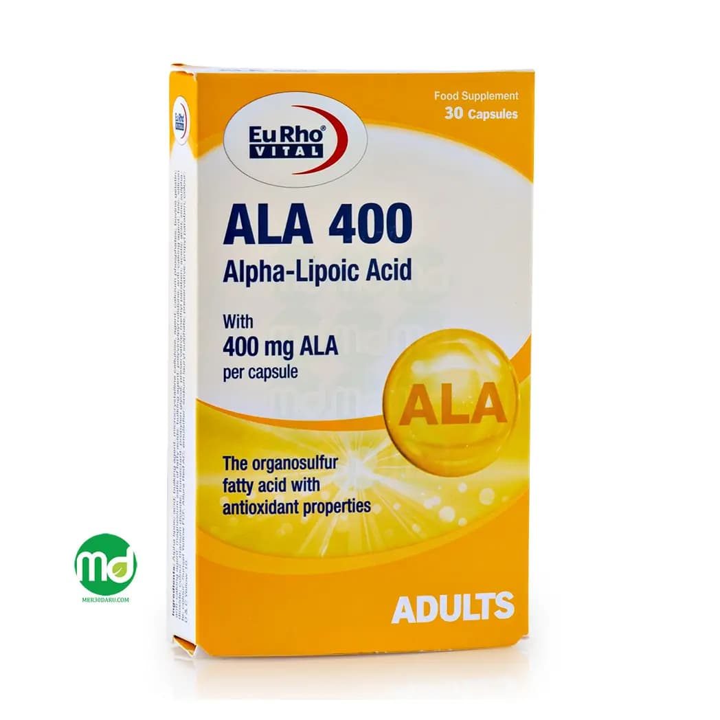 کپسول آ ال آ 400 میلی گرم یوروویتال با خواص آنتی اکسیدانی 30 عدد