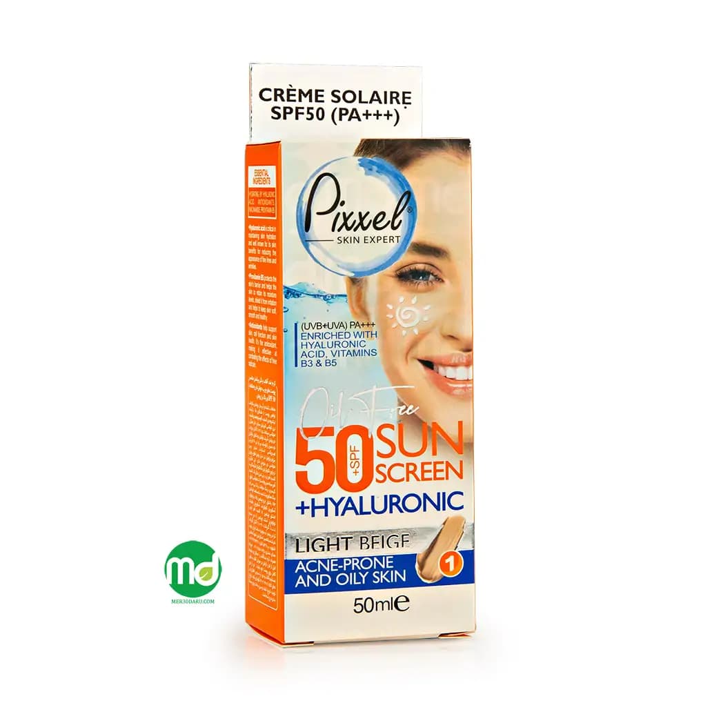 ضد آفتاب رنگی پیکسل مناسب پوست چرب و مختلط SPF 50