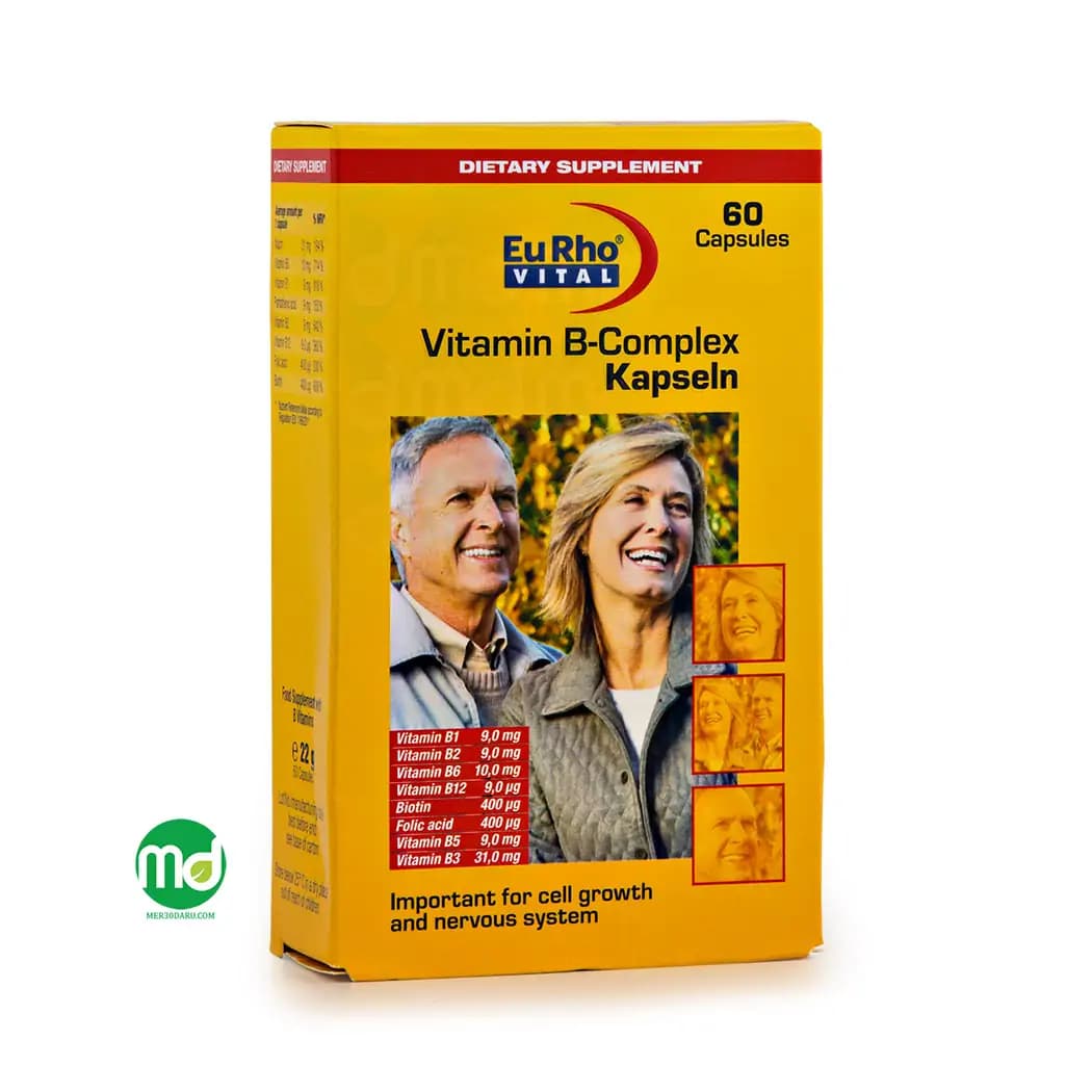 کپسول ویتامین ب کمپلکس یوروویتال برای سلامت سیستم عصبی