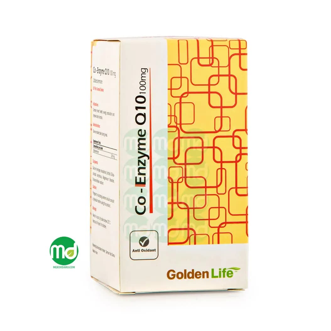 قرص کوآنزیم کیوتن 100 میلی گرم گلدن لایف آنتی اکسیدان قوی