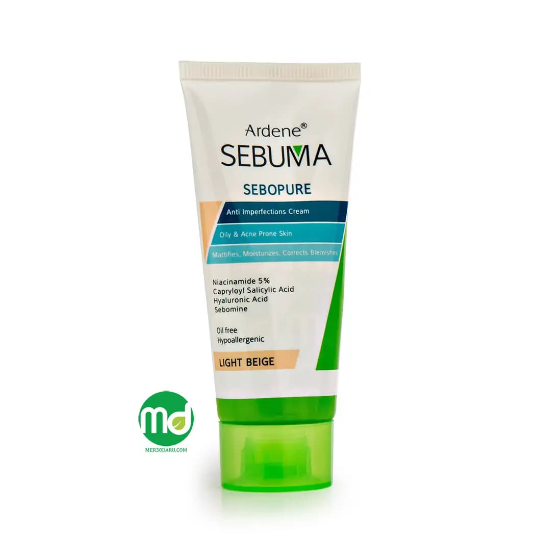 کرم مات کننده رنگی آردن مدل سبوما برای پوست چرب