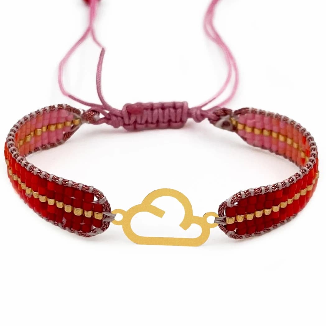 دستنبد طلا زنانه با پلاک طلا میوکی دیانا گالری کد 01021