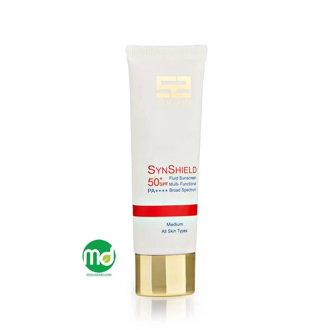 ضد آفتاب فلوئید رنگ متوسط ساین اسکین برای انواع پوست SPF 50