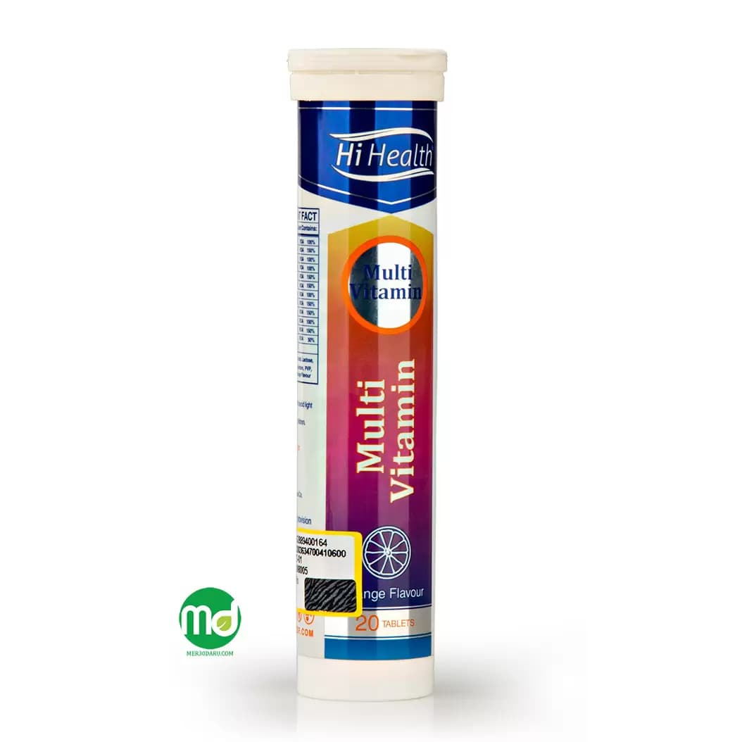 قرص جوشان مولتی ویتامین های هلث با طعم پرتقال