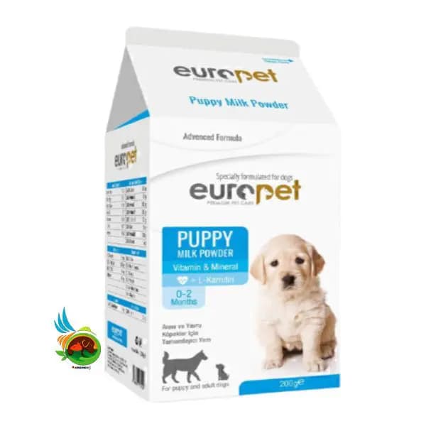 شیر خشک سگ یوروپت Europet puppy milk powder وزن ۲۰۰ گرم