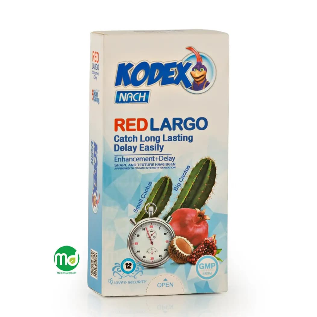 کاندوم تاخیری کدکس رد لارگو 12 عددی