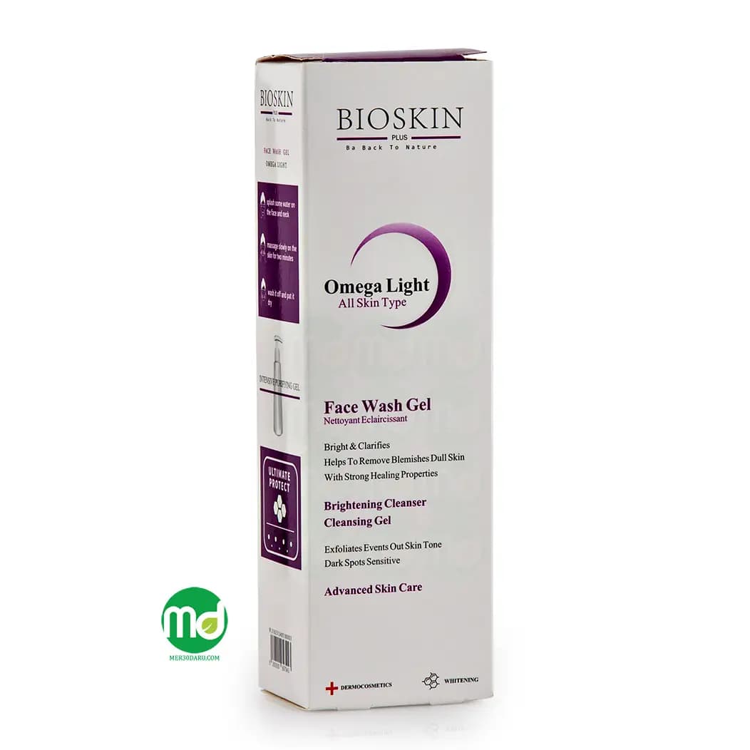 ژل شستشوی روشن کننده بایو اسکین پلاس شفاف کننده پوست 200ml