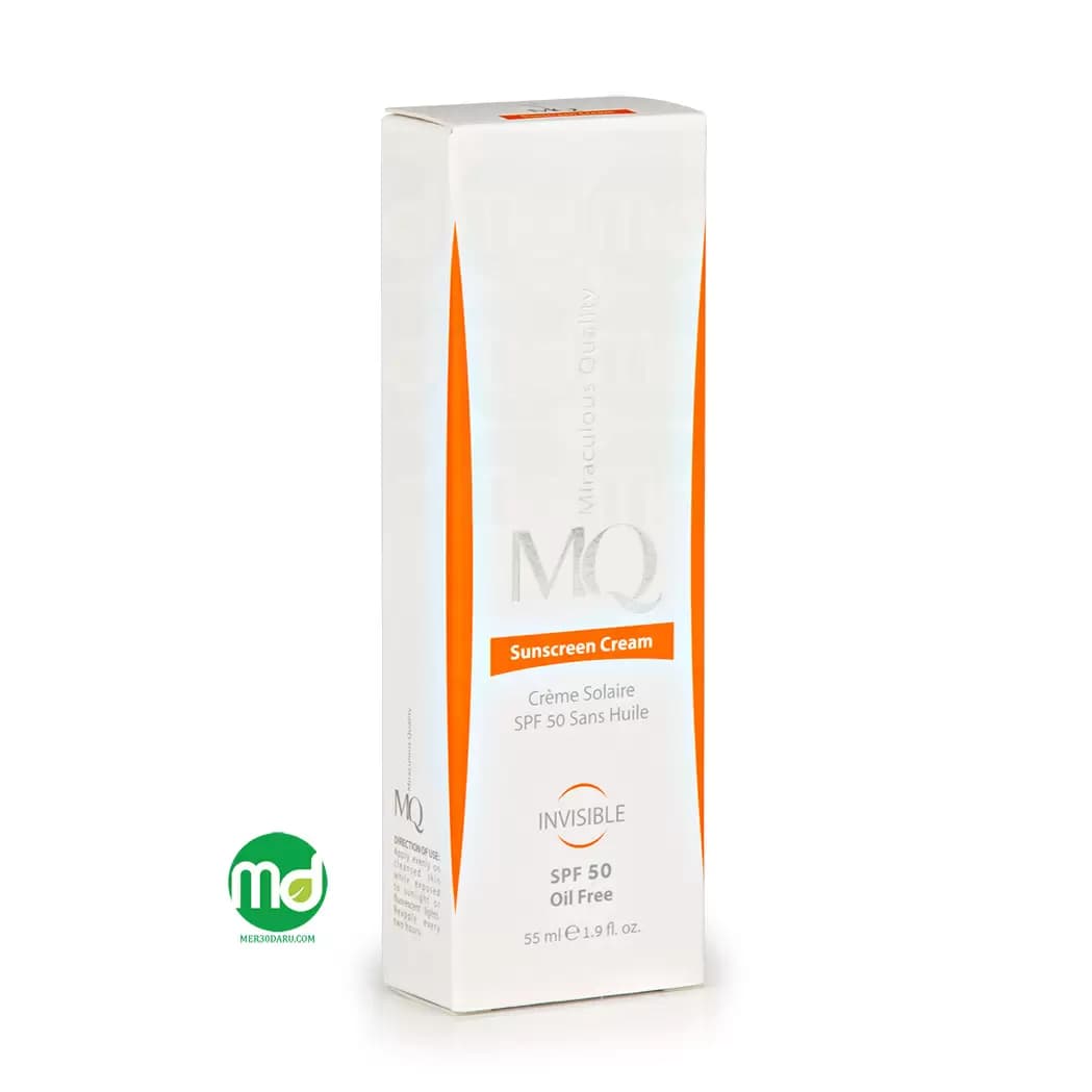 کرم ضد آفتاب پوست چرب ام کیو SPF 50 مدل invisible