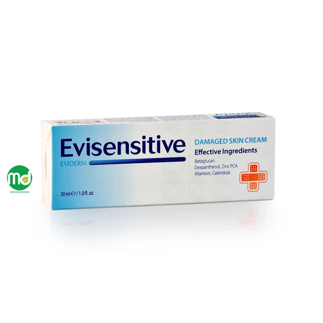کرم ترمیم پوست های آسیب دیده اویدرم مدل Evisensitive
