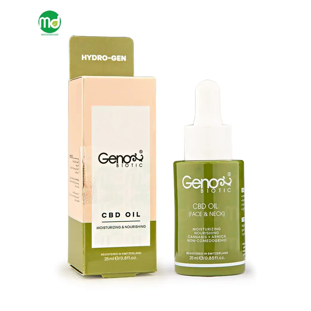 روغن رطوبت رسان CBD ژنو بایوتیک برای صورت و گردن 25ml
