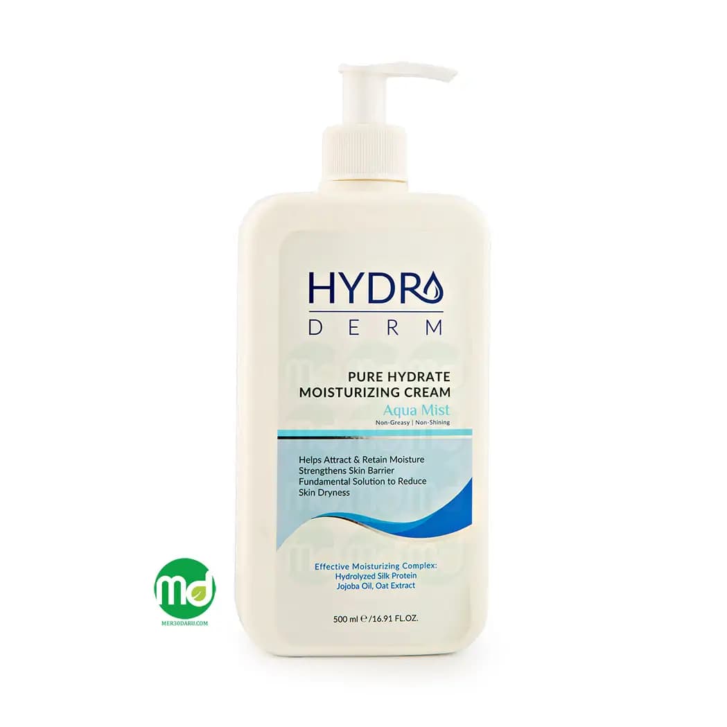 کرم مرطوب کننده پمپی دست و صورت هیدرودرم مدل Aqua mist